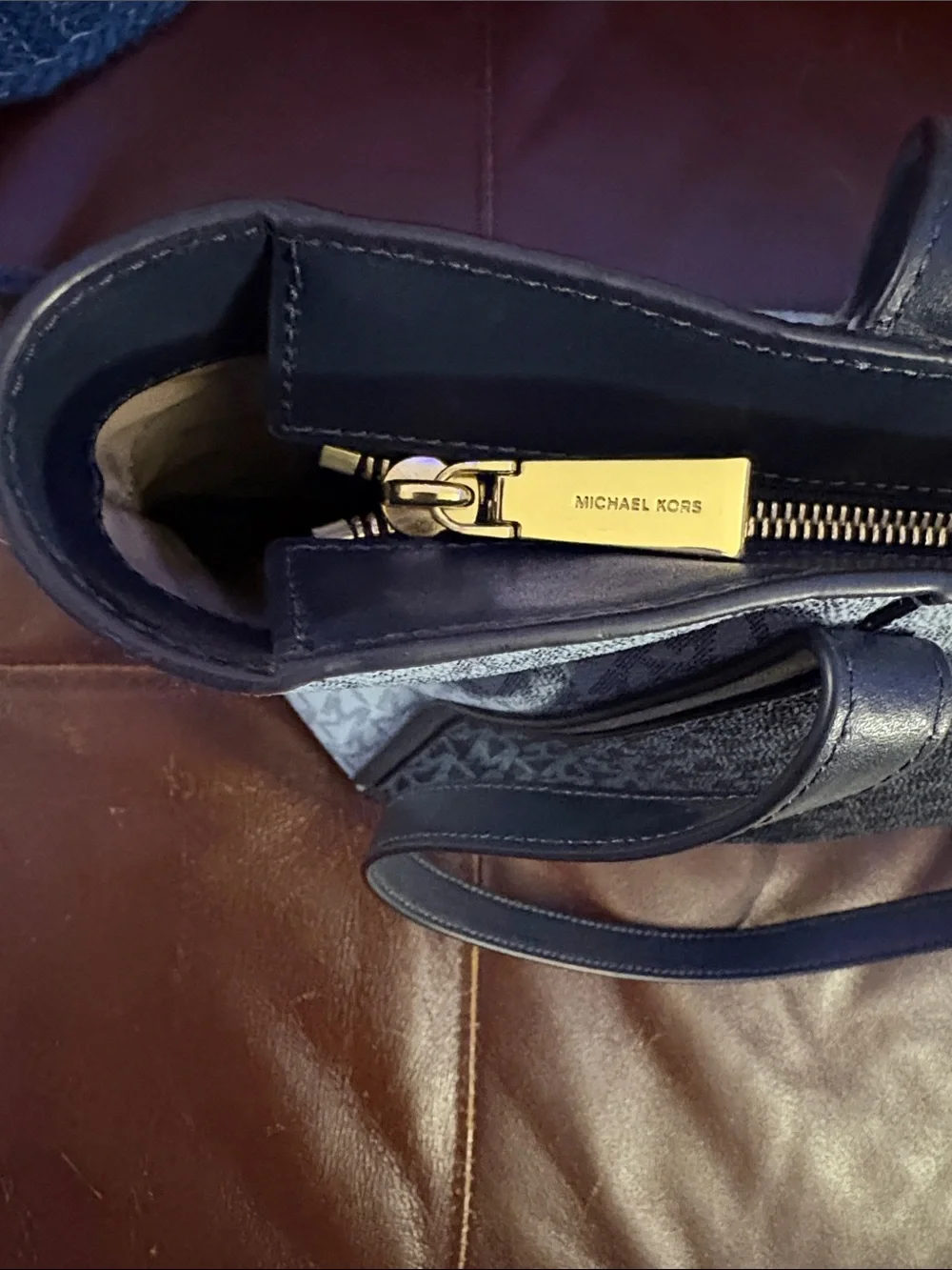 Michael Kors Whitney Two-Tone Navy and Light Blue Tote